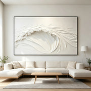 Textured White Ocean Wave Painting #OS001