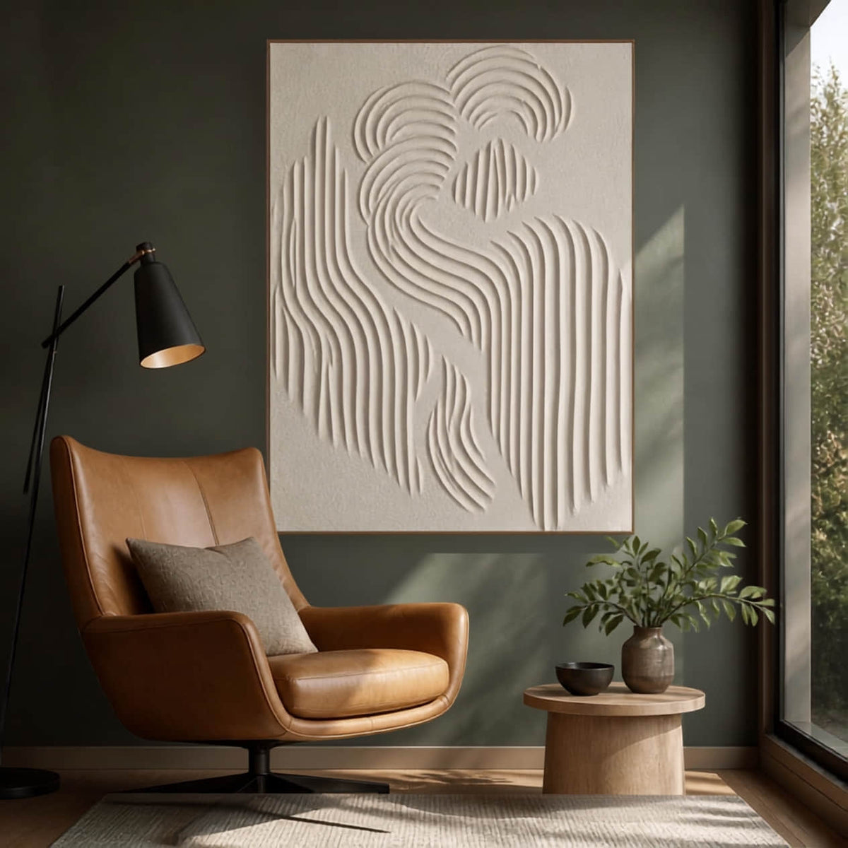 white 3D minimalist wall art #MA001