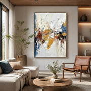 Colorful Abstract Textured Painting Canvas #AB010