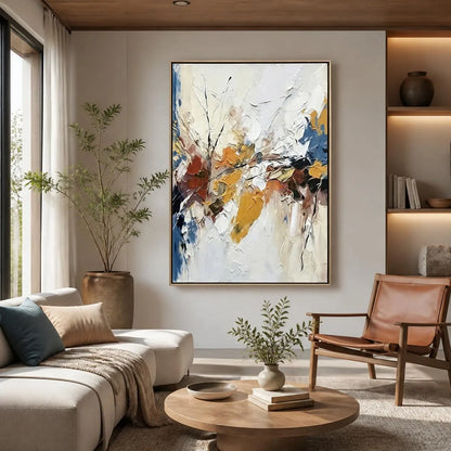 Colorful Abstract Textured Painting Canvas #AB010