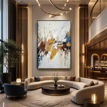 Colorful Abstract Textured Painting Canvas #AB010