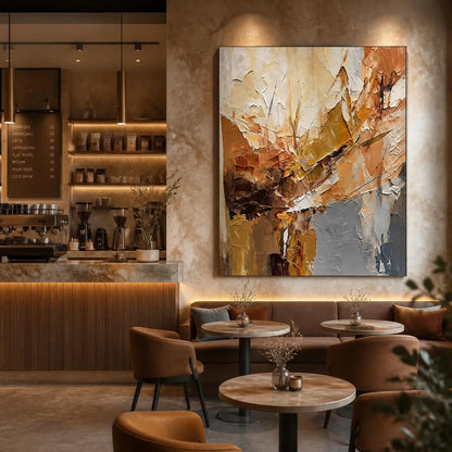 Abstract Textured Canvas Colorful Painting  #AB012