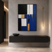 Blue Abstract Geometric Wall Art #GM001