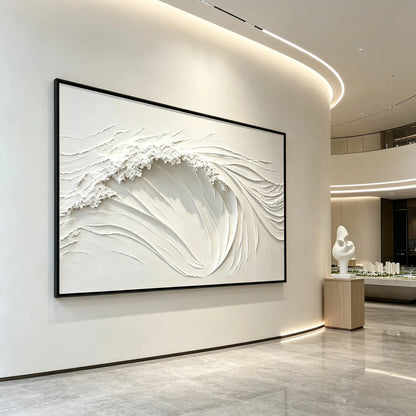Textured White Ocean Wave Painting #OS001