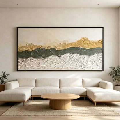 Mountain or Ocean Textured Abstract Painting #PT003