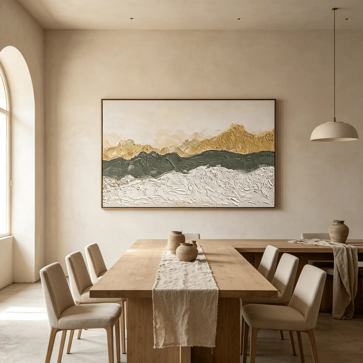 Mountain or Ocean Textured Abstract Painting #PT003
