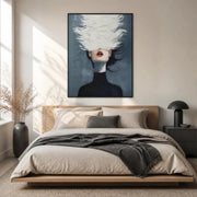 Abstract Portrait Textured Canvas Art #PP001