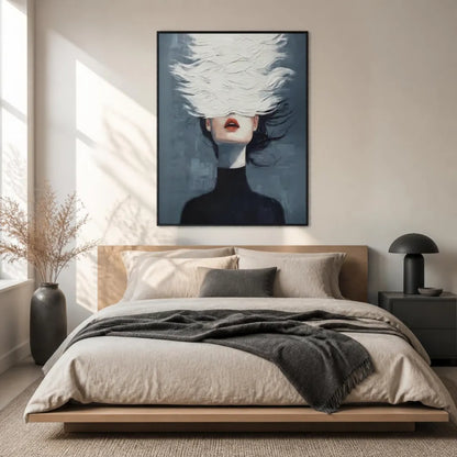 Abstract Portrait Textured Canvas Art #PP001