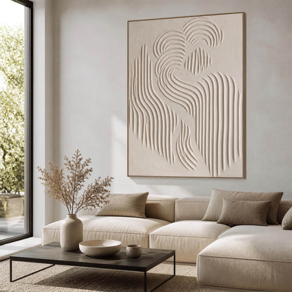 white 3D minimalist wall art #MA001