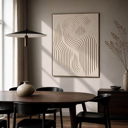 white 3D minimalist wall art #MA001