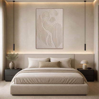 white 3D minimalist wall art #MA001
