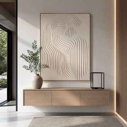 white 3D minimalist wall art #MA001